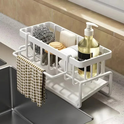 Monzzi Kitchen Sink Organizer with Shelf and Drain
