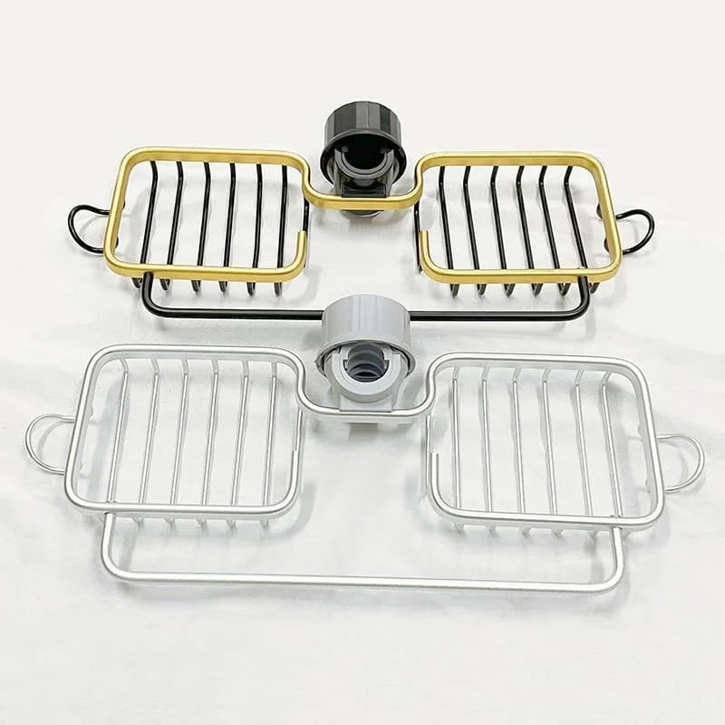 Monzzi Aluminum Kitchen Sink Sponge Holder and Organizer