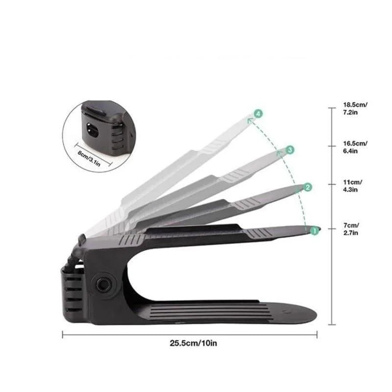 Monzzi Adjustable Closet and Wardrobe Shoe Organizer