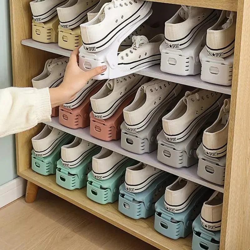 Monzzi Adjustable Closet and Wardrobe Shoe Organizer