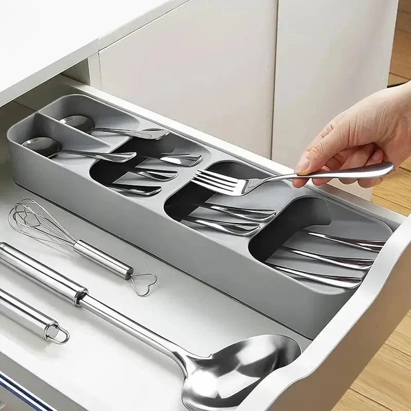 Monzzi Kitchen Drawer Cutlery Organizer with Compartments