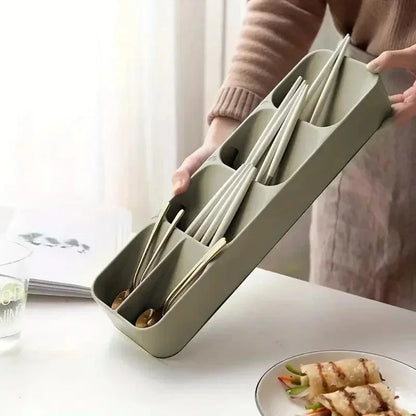 Monzzi Kitchen Drawer Cutlery Organizer with Compartments