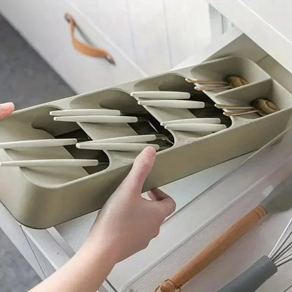 Monzzi Kitchen Drawer Cutlery Organizer with Compartments