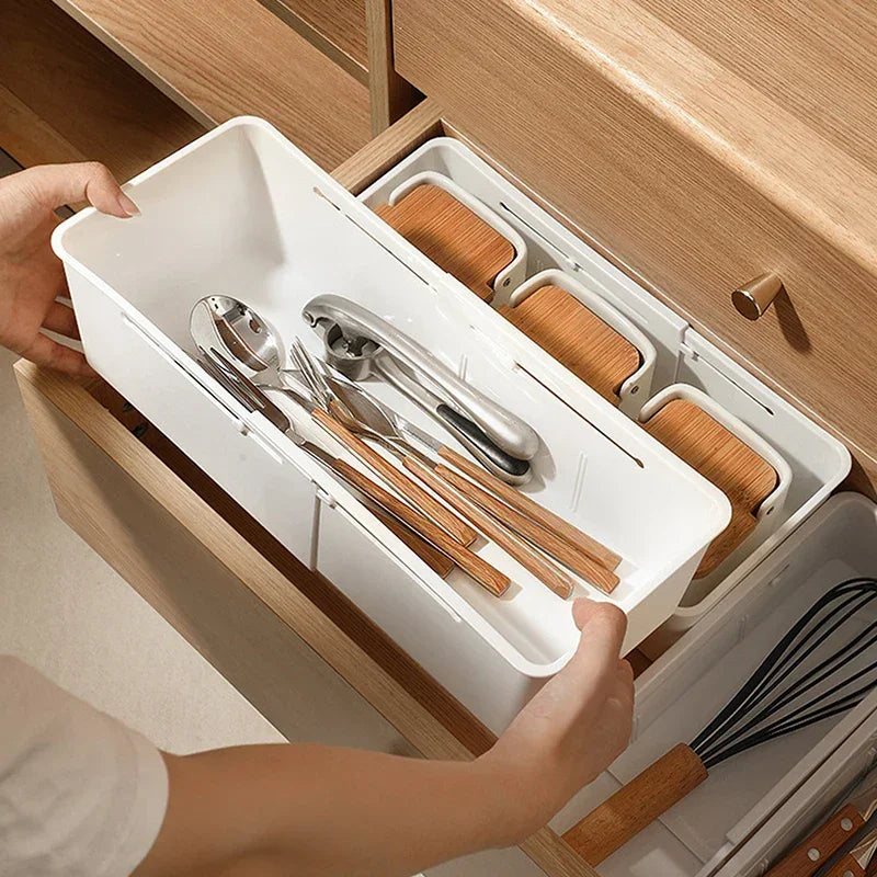 Monzzi Retractable Multi-Functional Organizer for Kitchen and Office Drawers