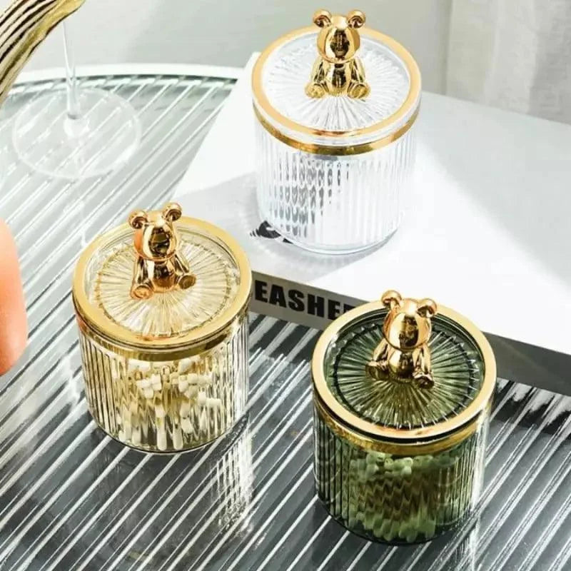 Cotton Swab and Acrylic Organizer for Bathroom and Beauty Essentials