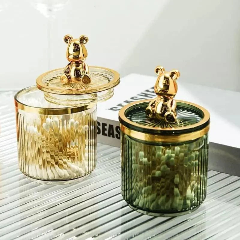 Cotton Swab and Acrylic Organizer for Bathroom and Beauty Essentials