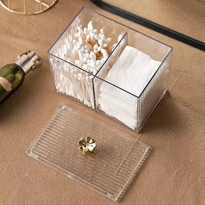 Acrylic Cotton Swab and Organizer for Bathroom and Bedroom by Monzzi