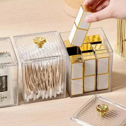 Cotton Swab and Organizer Acrylic Holder for Bathroom and Bedroom by Monzzi