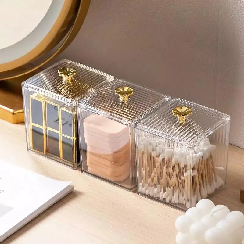 Cotton Swab and Organizer Acrylic Holder for Bathroom and Bedroom by Monzzi