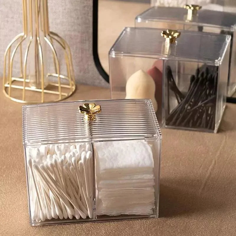 Cotton Swab and Organizer Acrylic Holder for Bathroom and Bedroom by Monzzi