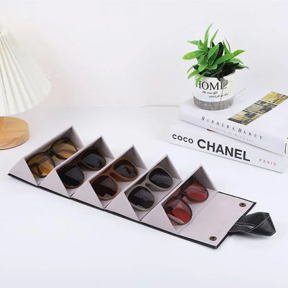 Monzzi Eyeglass Organizer with 6 Compartments and Soft Padded Interior