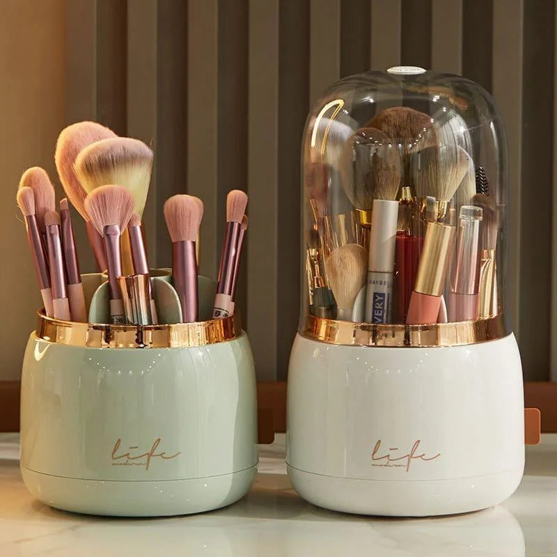 Monzzi Modern Rotating Makeup Brush Holder Organizer