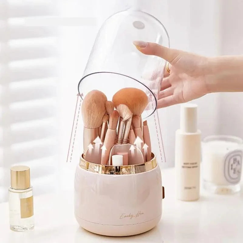 Monzzi Modern Rotating Makeup Brush Holder Organizer
