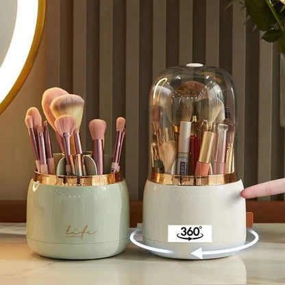Monzzi Modern Rotating Makeup Brush Holder Organizer