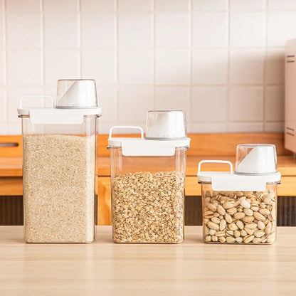 Hermetic Soap and Cereal Storage Container with Monzzi Dispenser