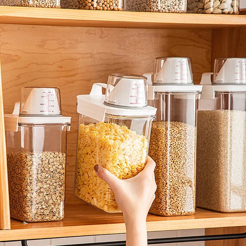Hermetic Soap and Cereal Storage Container with Monzzi Dispenser