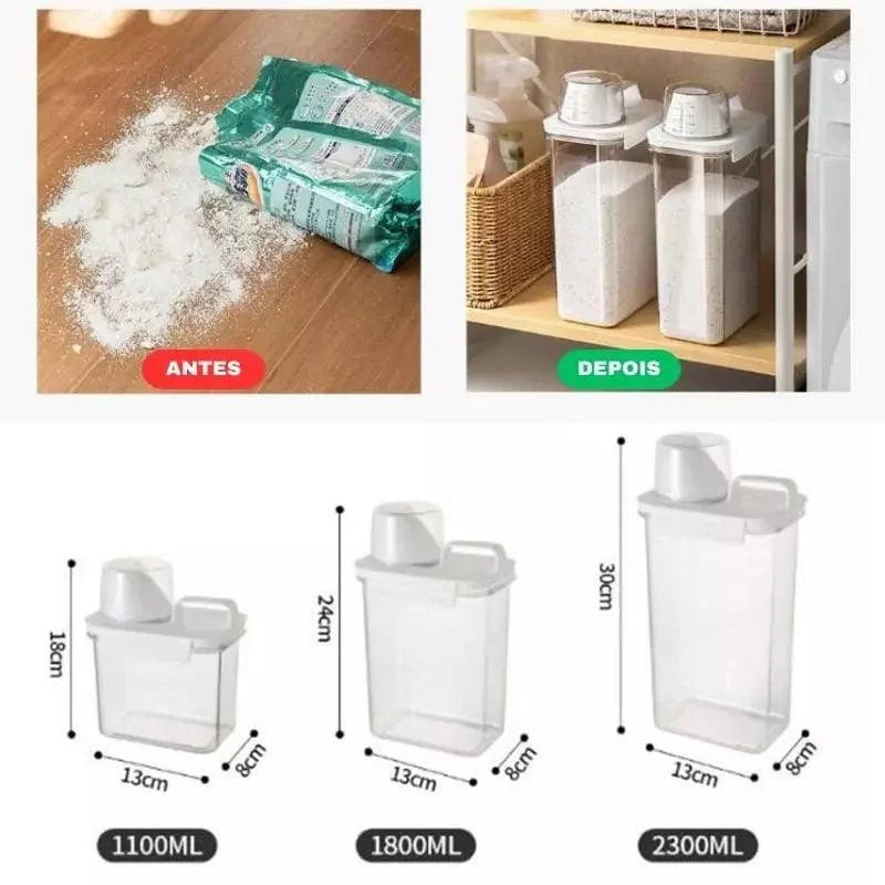 Hermetic Soap and Cereal Storage Container with Monzzi Dispenser