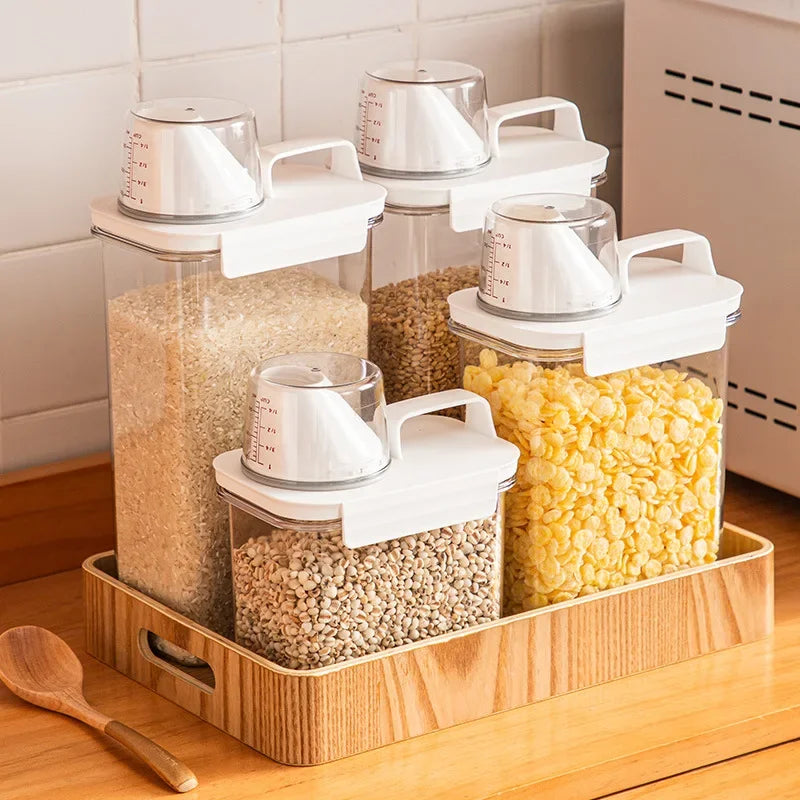 Hermetic Soap and Cereal Storage Container with Monzzi Dispenser