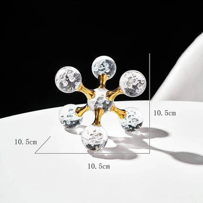 Molecular Crystal Decorative Ornament for Monzzi Table Centerpiece