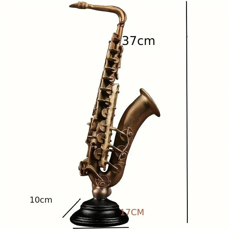 Gold Monzzi Design Decorative Resin Violin and Saxophone Ornaments
