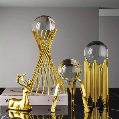 Abstract Art Monzzi : Decorative Ornament in Metal and Glass