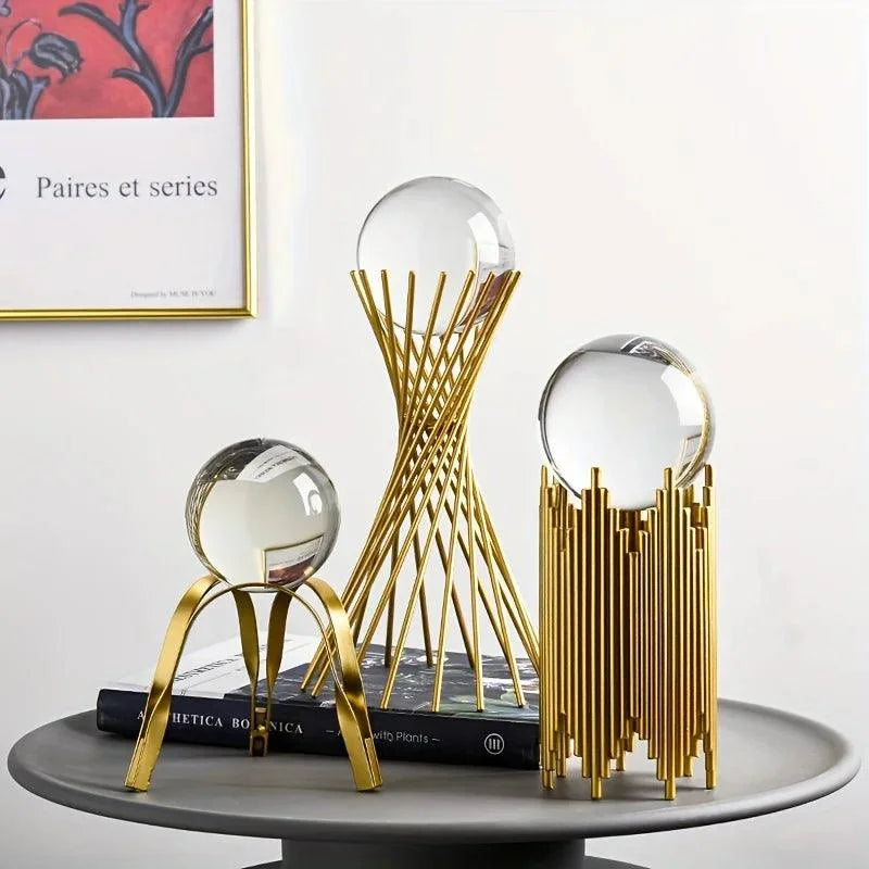 Abstract Art Monzzi : Decorative Ornament in Metal and Glass