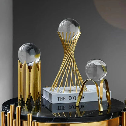 Abstract Art Monzzi : Decorative Ornament in Metal and Glass