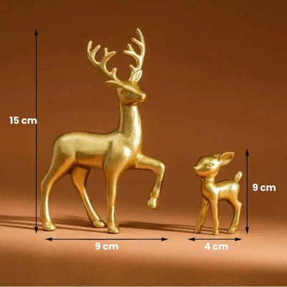 Set of Resin Reindeer Statues for Monzzi Holiday Decor