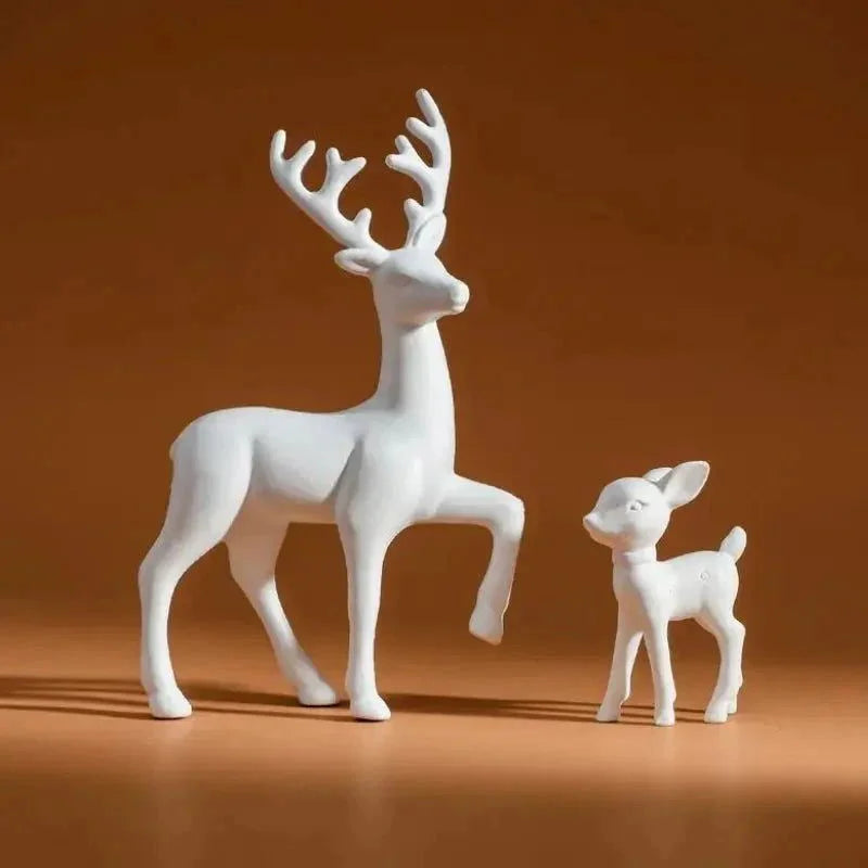 Set of Resin Reindeer Statues for Monzzi Holiday Decor