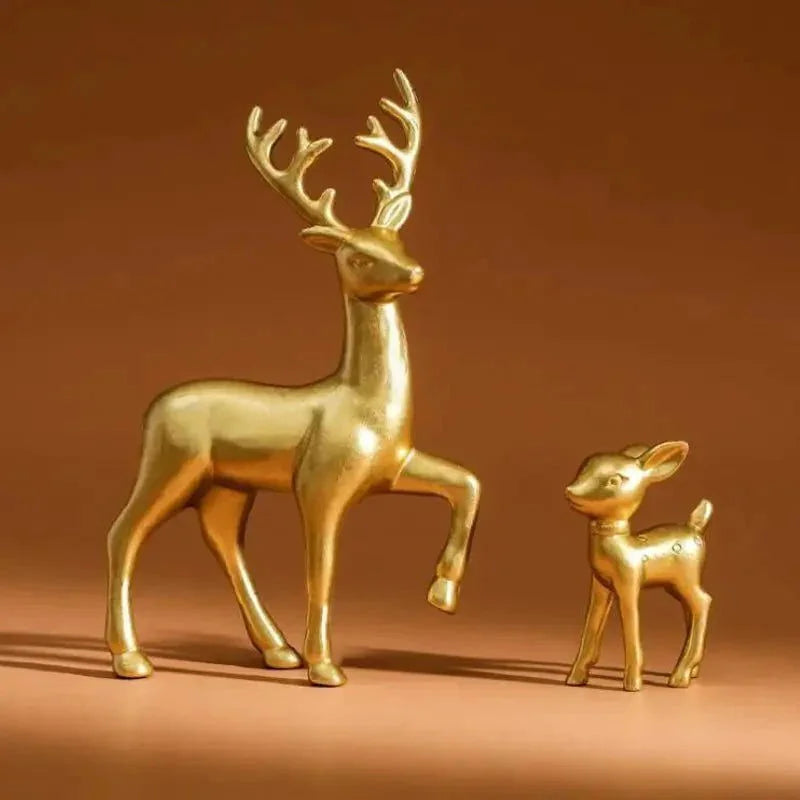 Set of Resin Reindeer Statues for Monzzi Holiday Decor