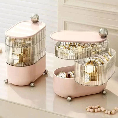 Modern Transparent Jewelry Organizer with Dividers by Monzzi