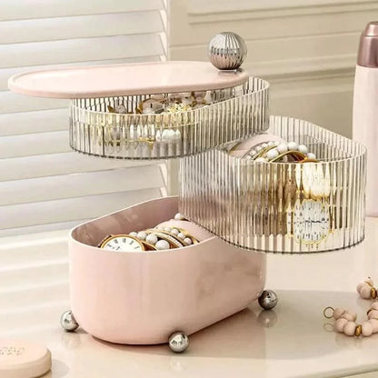 Modern Transparent Jewelry Organizer with Dividers by Monzzi