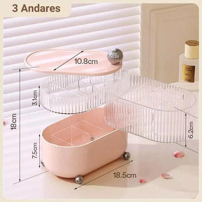 Modern Transparent Jewelry Organizer with Dividers by Monzzi