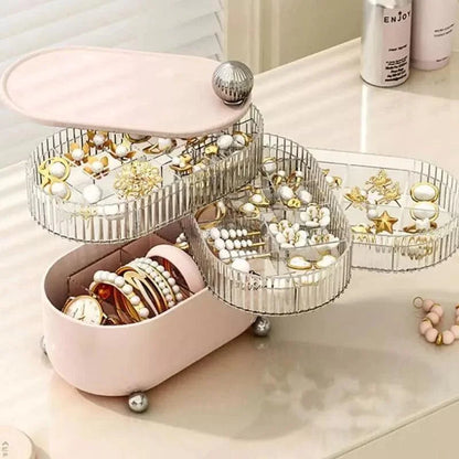 Modern Transparent Jewelry Organizer with Dividers by Monzzi