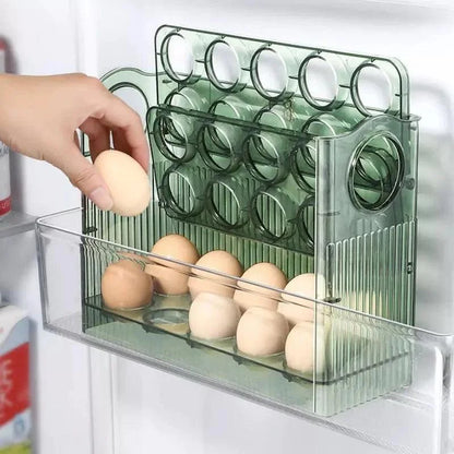 Monzzi 3-Tier Egg Organizer for Refrigerator - 34 Compartment Holder