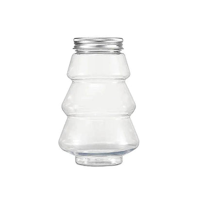 Festive Christmas Planter with Green Tree and Snowman Design
