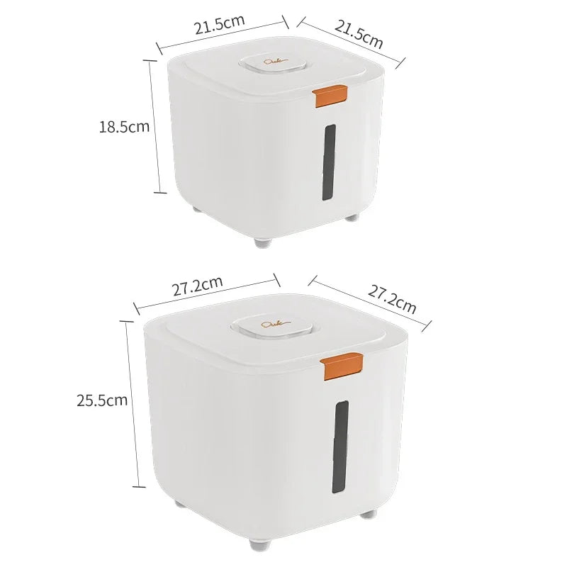 White Hermetic Rice Storage Container - Mold and Insect Resistant