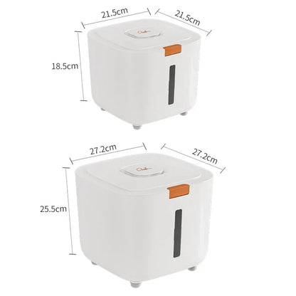 White Hermetic Rice Storage Container - Mold and Insect Resistant
