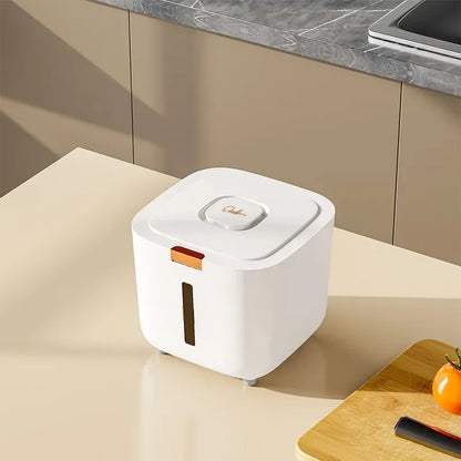 White Hermetic Rice Storage Container - Mold and Insect Resistant