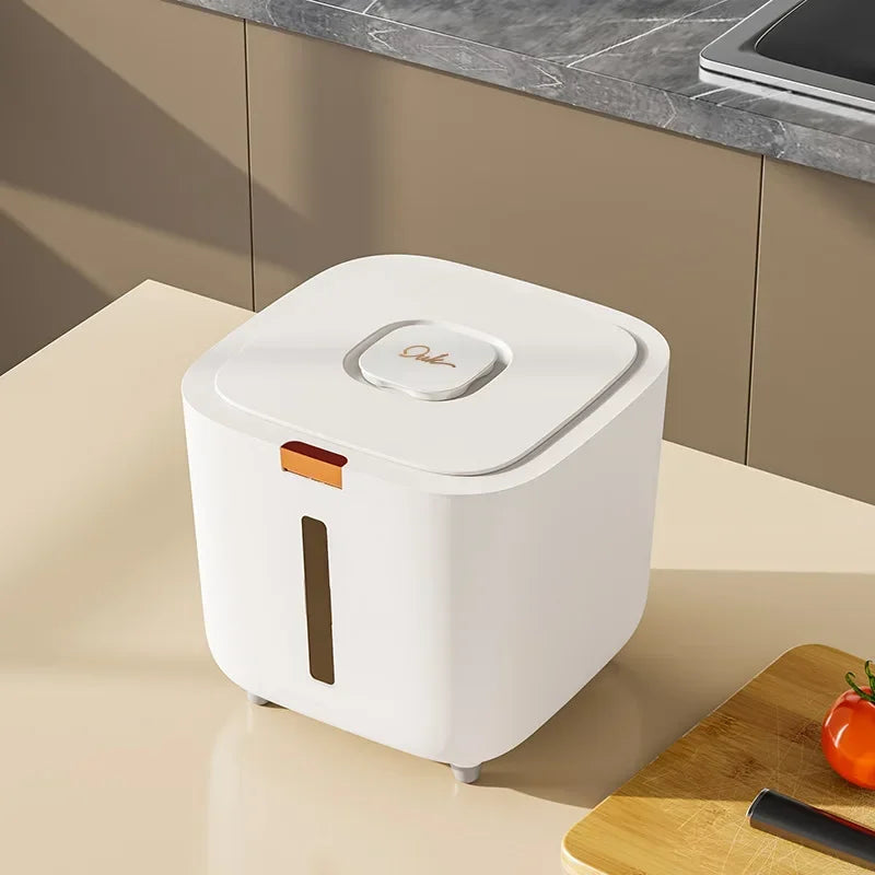 White Hermetic Rice Storage Container - Mold and Insect Resistant