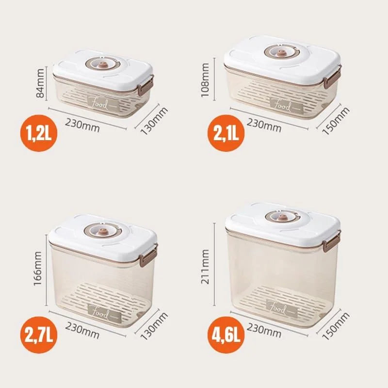 Vacuum-Sealed Airtight Food Storage Container with Lid