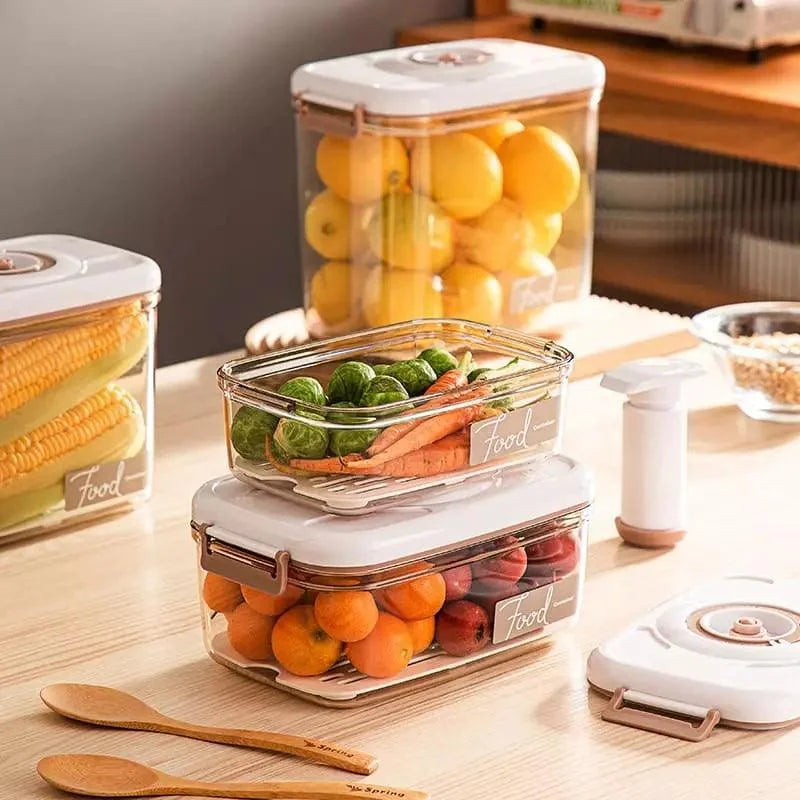 Vacuum-Sealed Airtight Food Storage Container with Lid