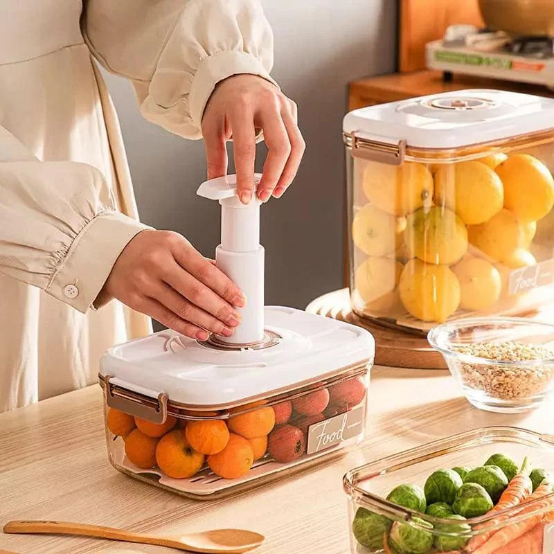 Vacuum-Sealed Airtight Food Storage Container with Lid