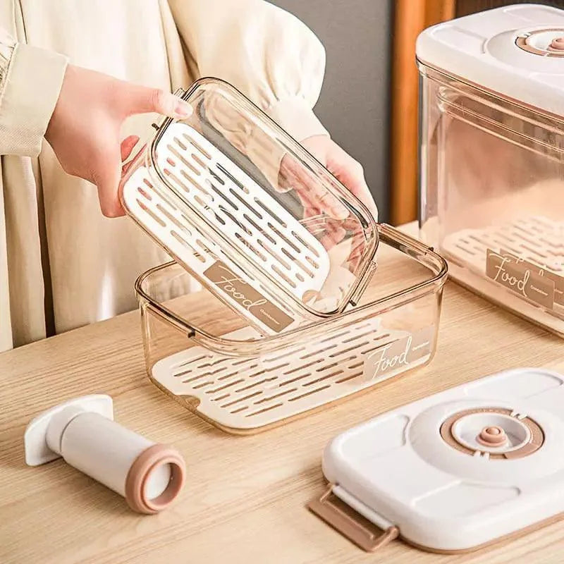 Vacuum-Sealed Airtight Food Storage Container with Lid