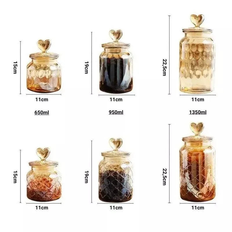 Textured Hermetic Glass Jars for Monzzi Food Storage