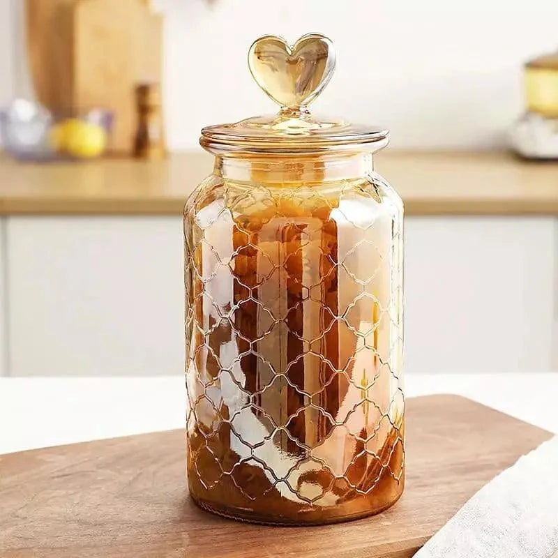 Textured Hermetic Glass Jars for Monzzi Food Storage