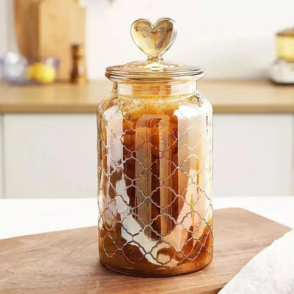 Textured Hermetic Glass Jars for Monzzi Food Storage