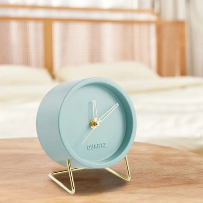 Monzzi Metallic Nordic Desk Clock for Office and Bedroom