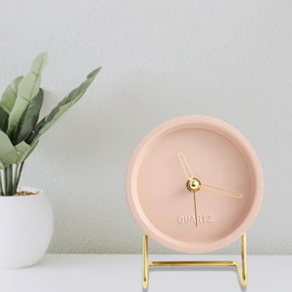 Monzzi Metallic Nordic Desk Clock for Office and Bedroom