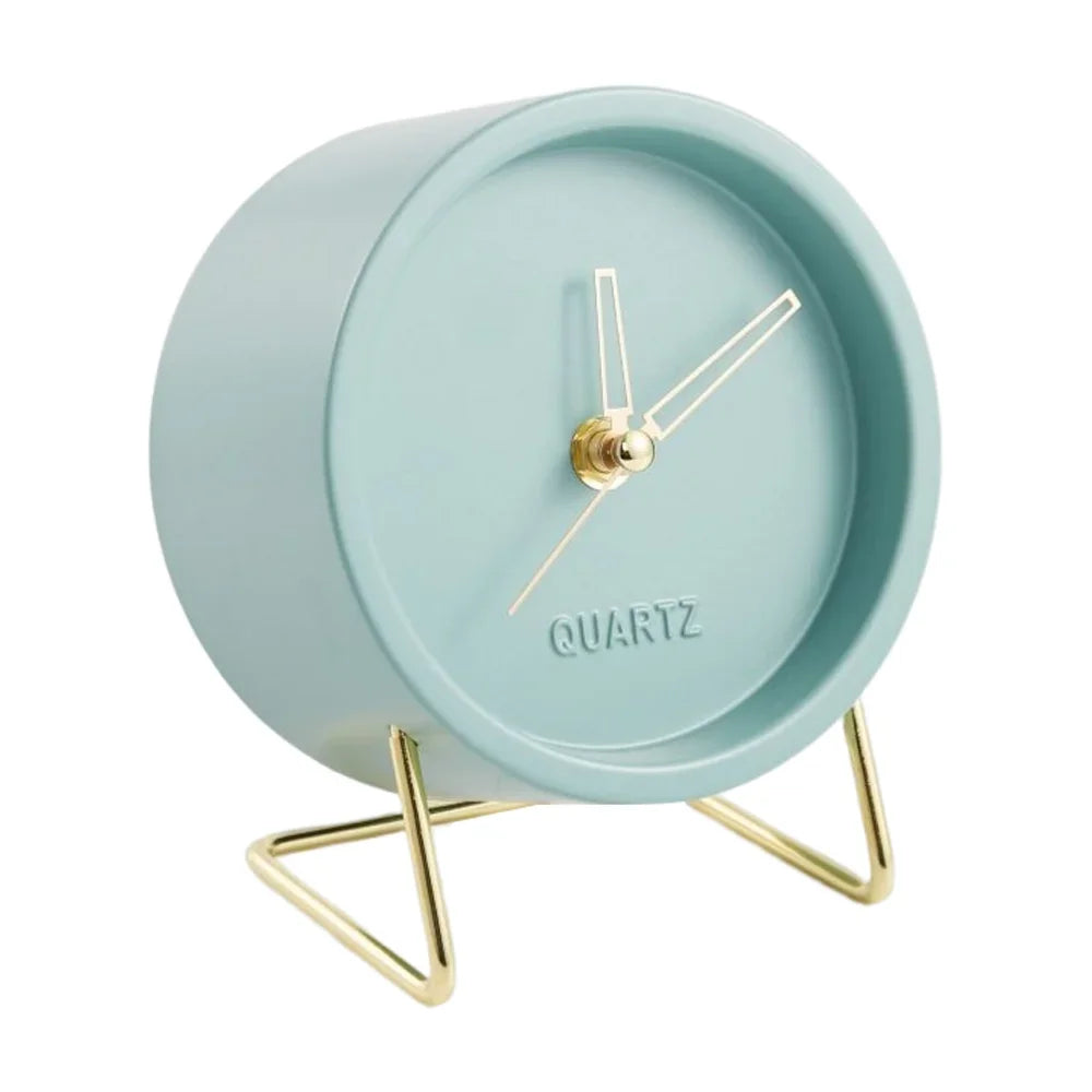 Monzzi Metallic Nordic Desk Clock for Office and Bedroom